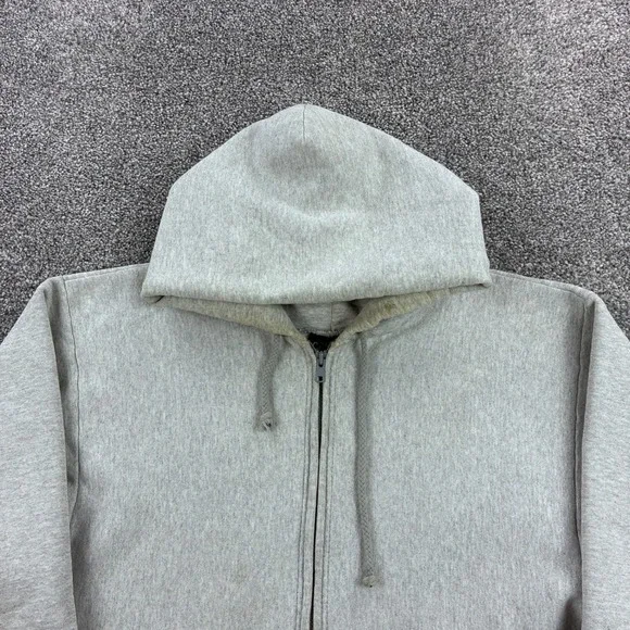 Vintage‎ Camber Hoodie Mens Large Gray Full Zip Sweatshirt Heavyweight Company